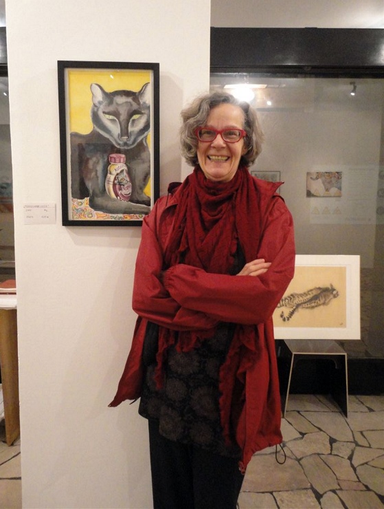 Зрительница около картины &laquo;Гурман&raquo;