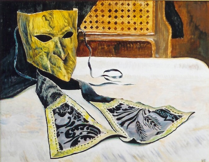 Still Life with Venetian Mask